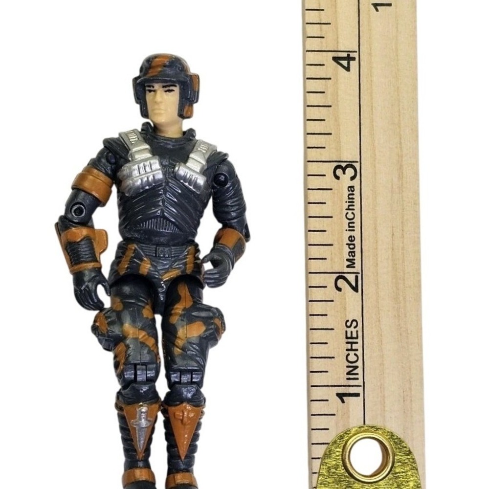 Vintage 1987 GI Joe Hasbro Action Figure Tiger Stripe Camo Black Orange 3.75 in. - Picture 4 of 4